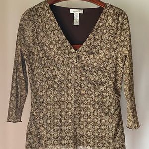 Nine West‎ Top with Metallic Thread XL